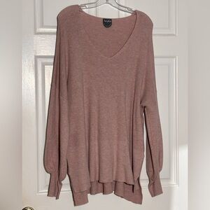 Arula/Altered State Blush Pink Ribbed Knit Sweater Size X/12-14 Oversized Fit